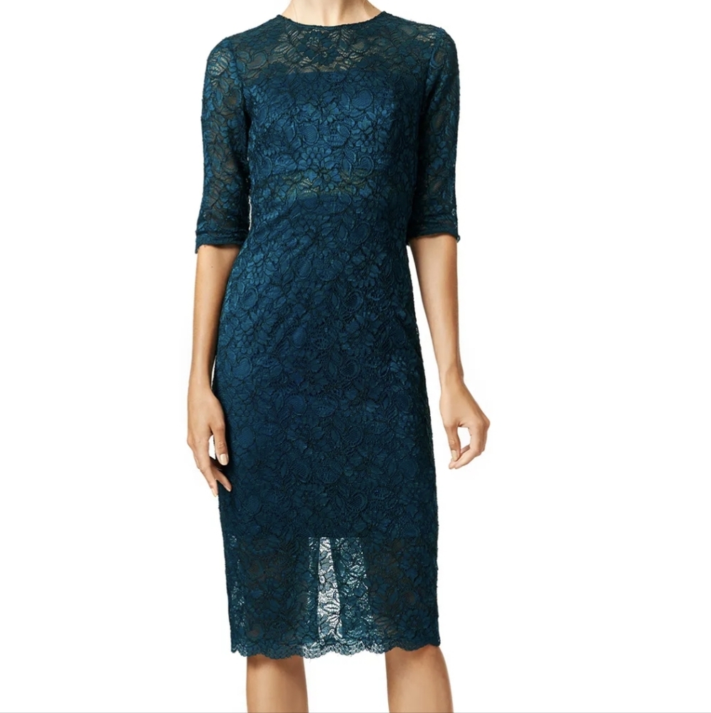 Monique Lhuillier Lace Sheath Dress